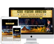 Image of united sabeans worldwide homepage on an apple i mac